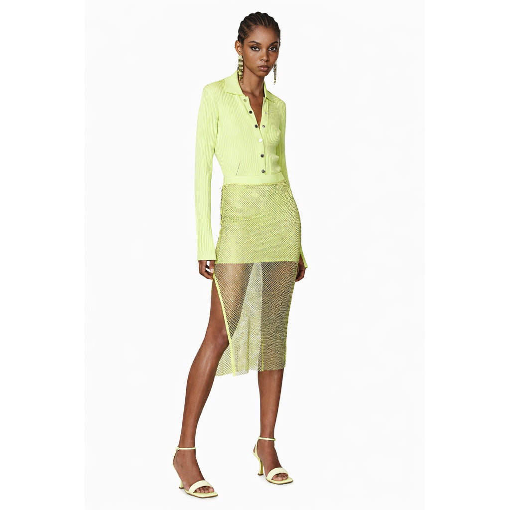 Patrizia Pepe Skirt Rete Sunny Lime — view 2