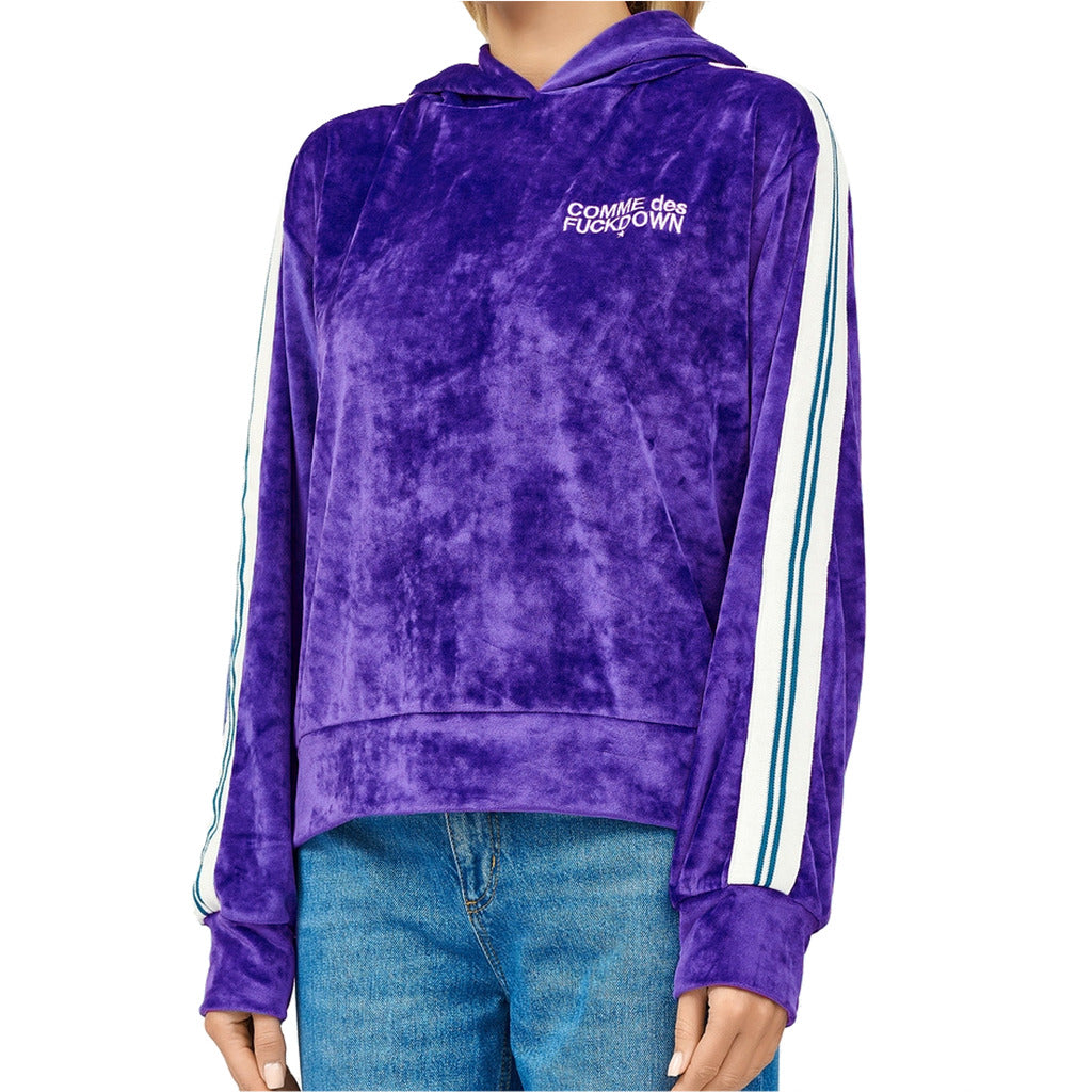 Comme Des Fuckdown Sweatshirt Ciniglia Purple White