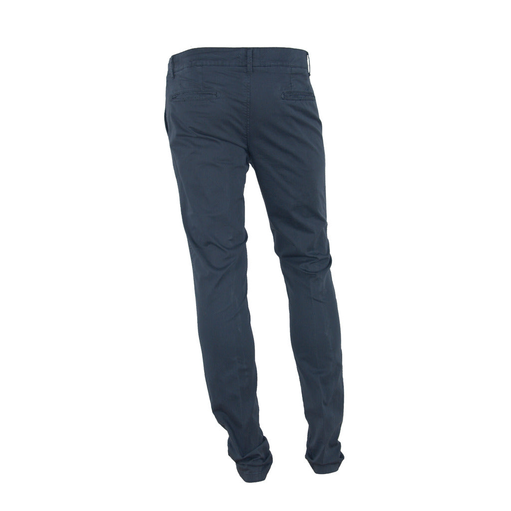 100% Milano Cotton Trousers Blue — view 2