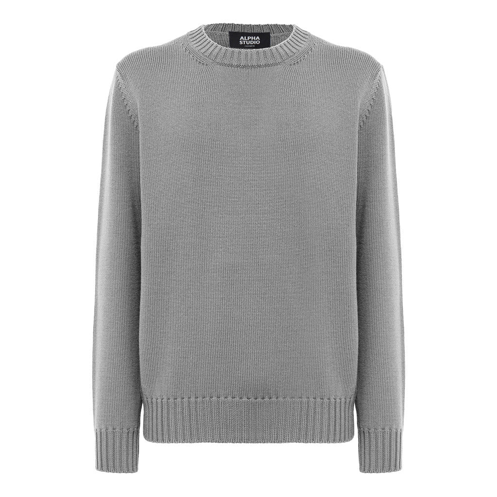 Alpha Studio Crewneck Longsleeve Cashmere Gray