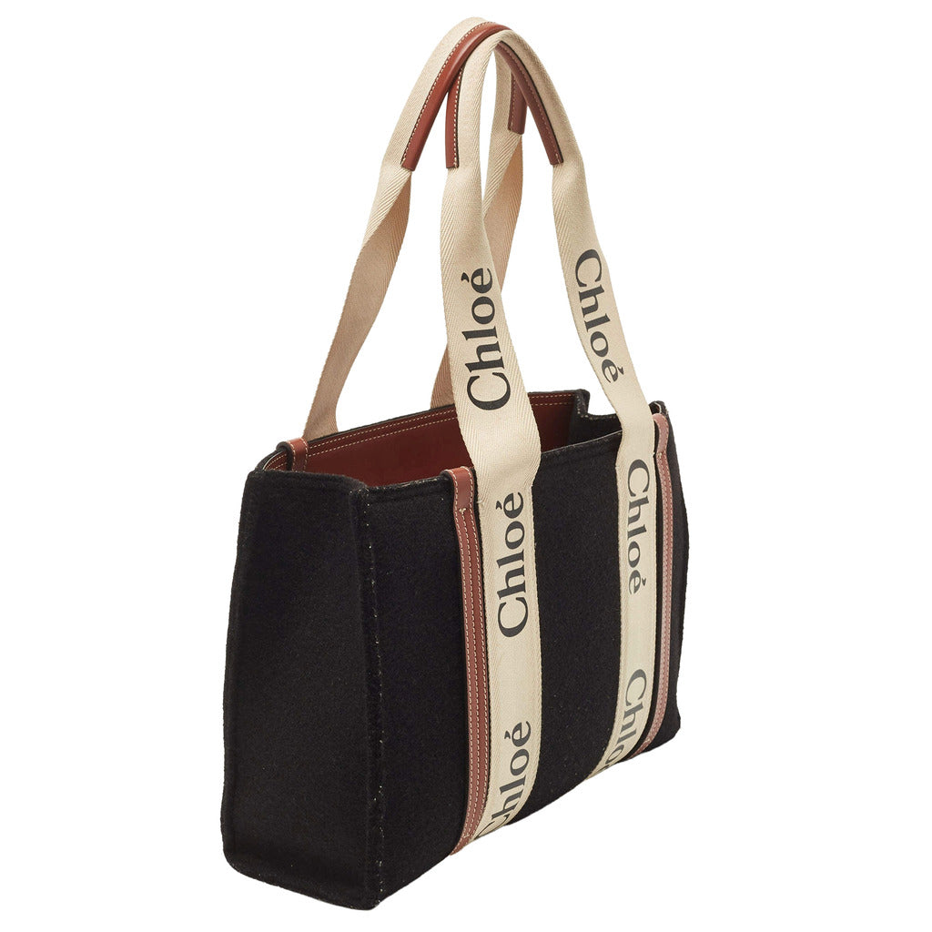 Chloè leather Wool Crossbody Bag Black — view 2