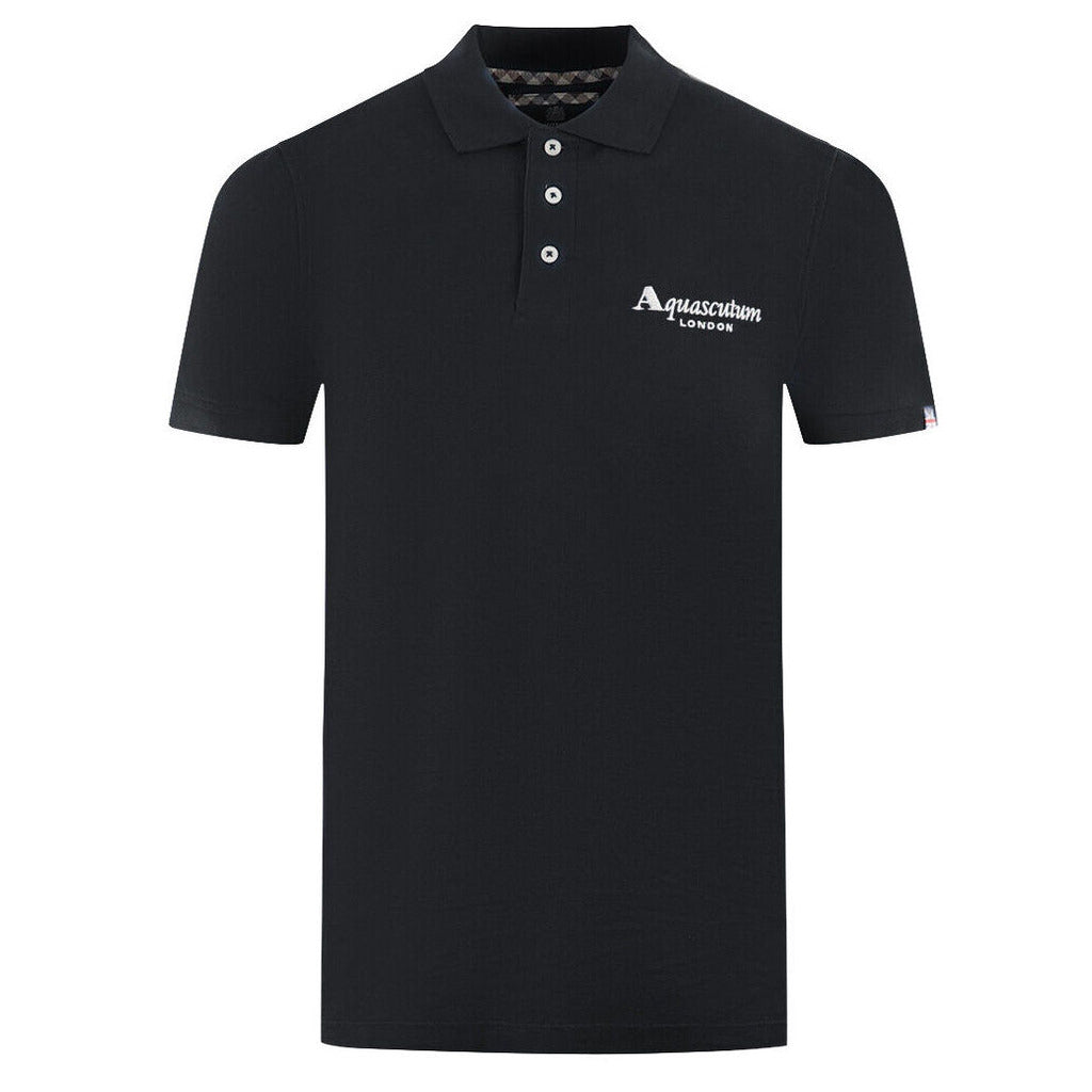 Aquascutum Cotton Polo Shirt, Contrasting Logo On Front