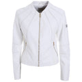 Yes Zee Leather Jacket Ecopelle White