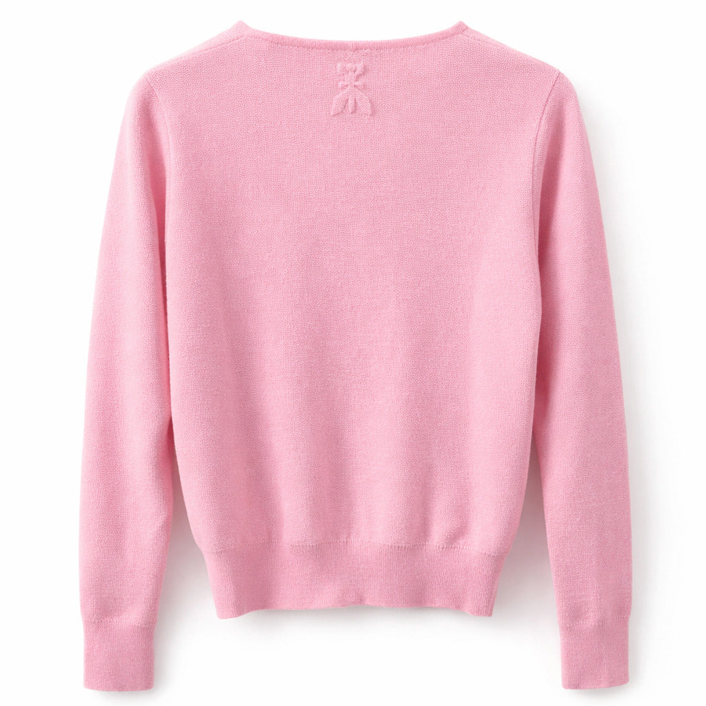 Patrizia Pepe Sweater Pink Neck V — view 2