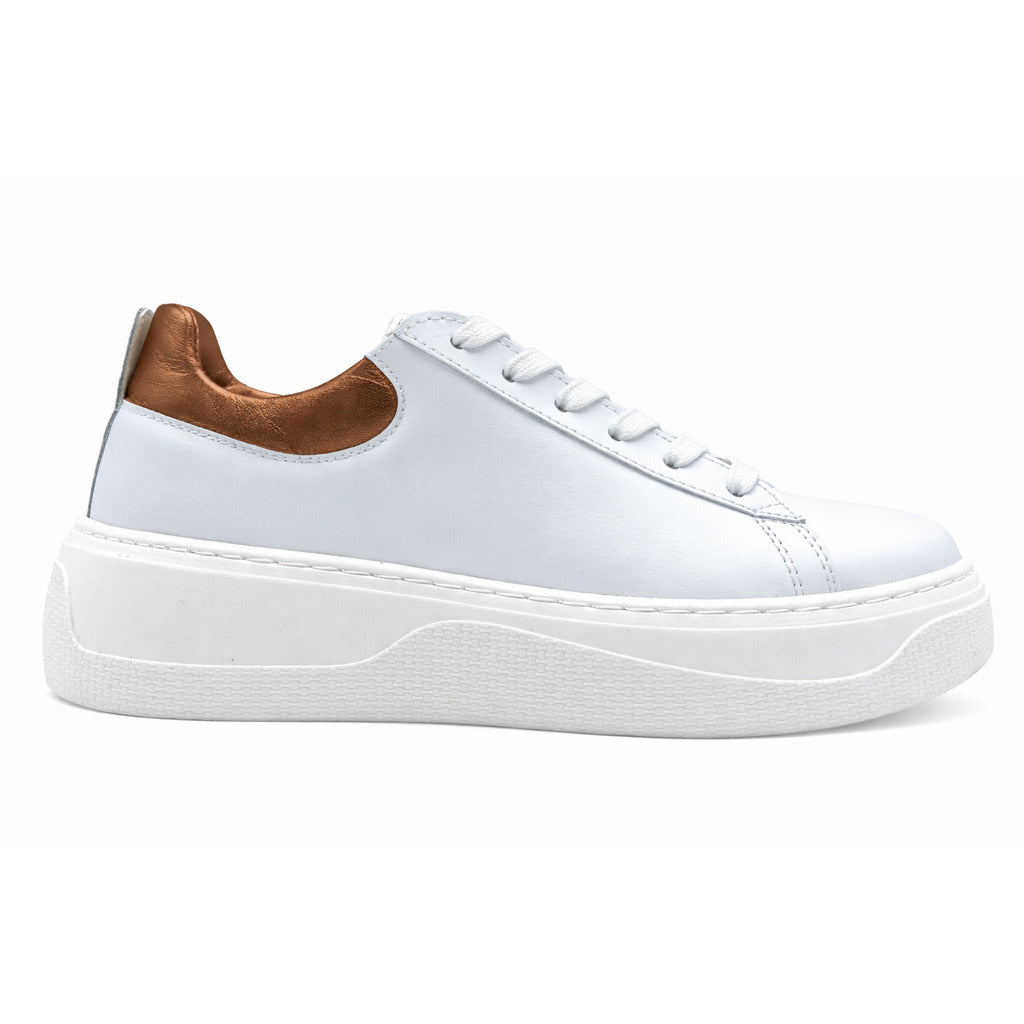 Patrizia Pepe Calfskin Sneakers Pelle Bianche White
