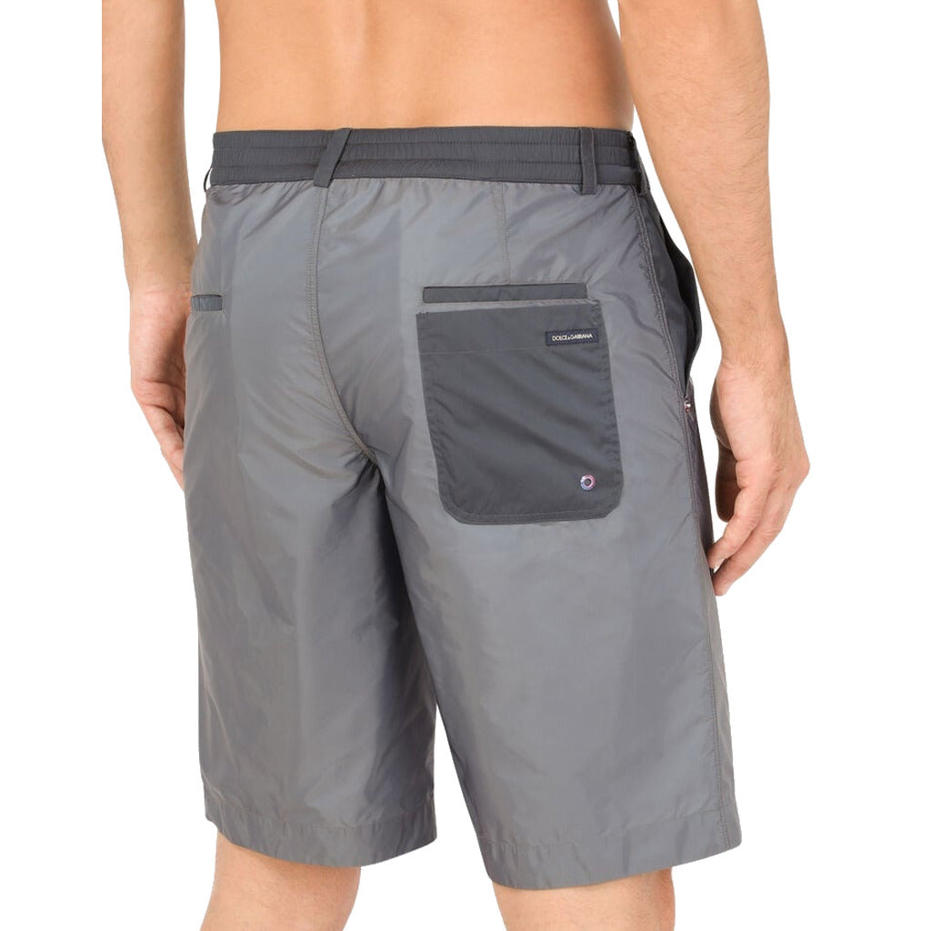 Dolce & Gabbana Nylon Swim Shorts Grey — view 4