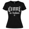Comme Des Fuckdown Cotton T-Shit Stampa E Borchie
