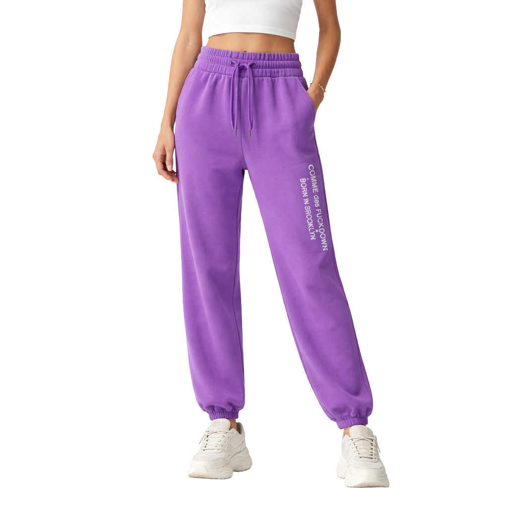 Comme Des Fuckdown Cotton Trousers Violet Purple — view 2
