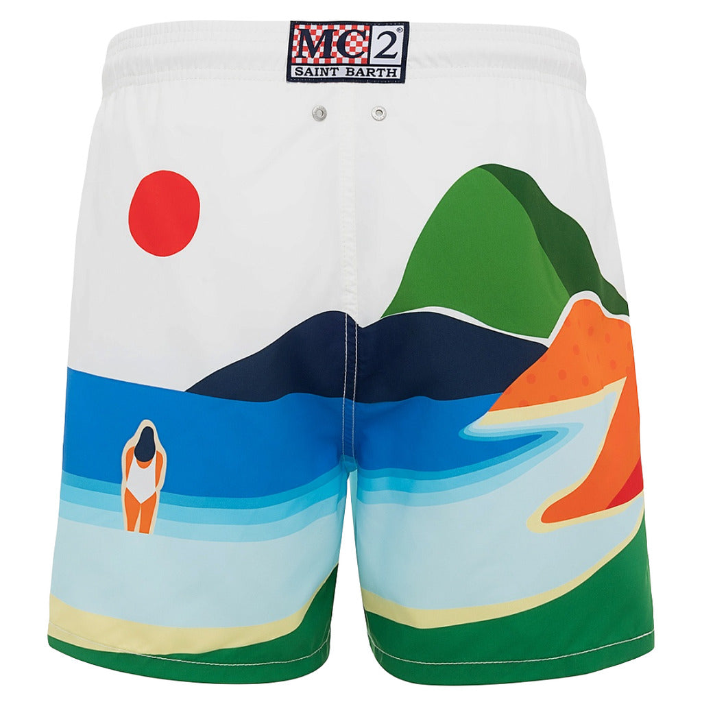 Mc2 Saint Barth Polyester Swim Shorts Multicolour Multicolor — view 2