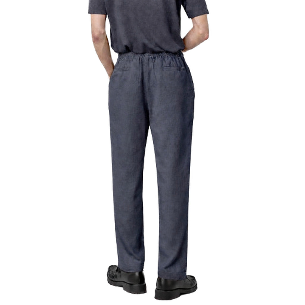 Alpha Studio Linen Trousers Blue — view 4
