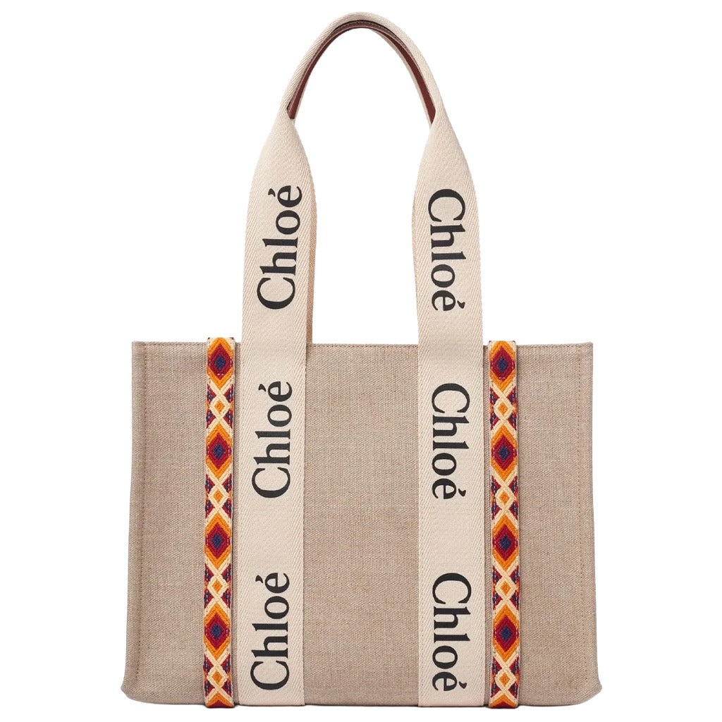 Chloè canvas Wool Crossbody Bag Beige