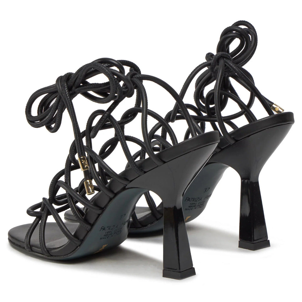 Patrizia Pepe Calfskin Sandali Pelle Intrecciata Black — view 5