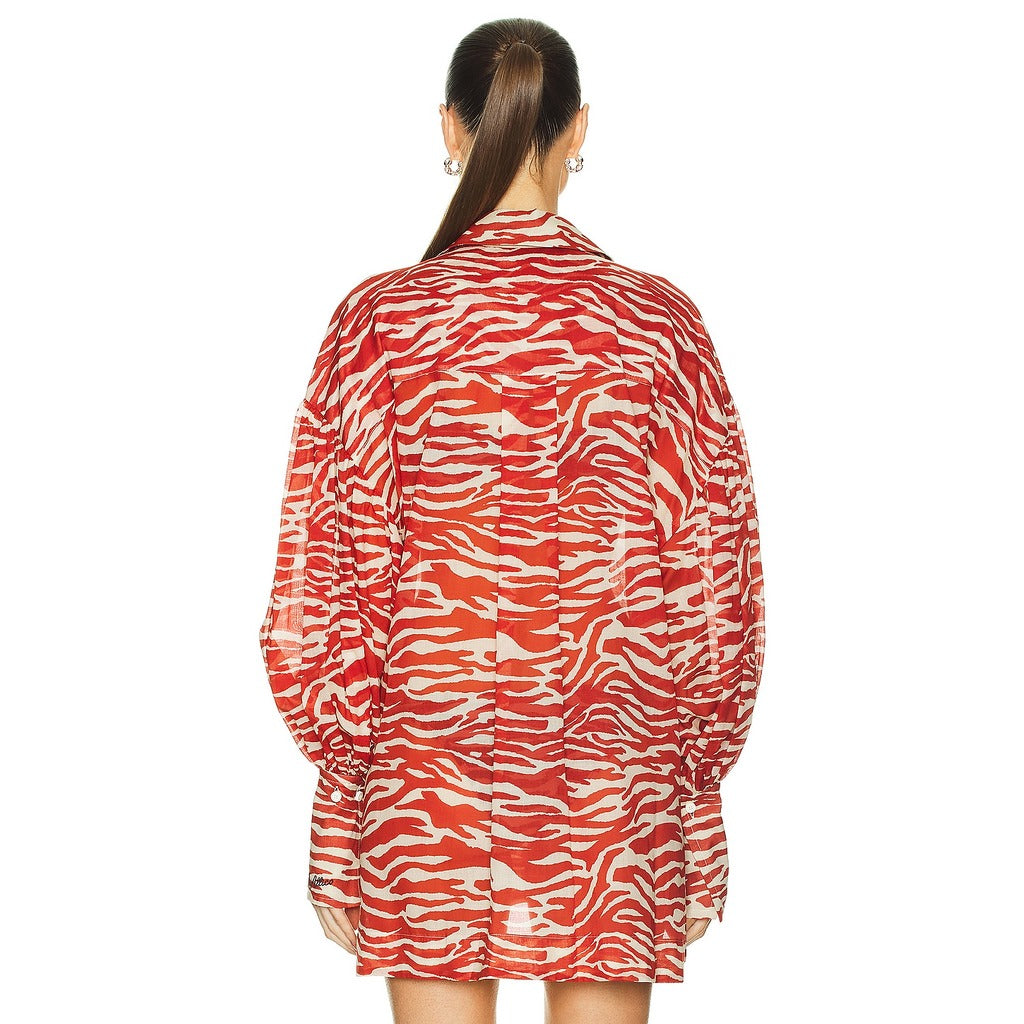 The Attico Cotton Shirt Red — view 3