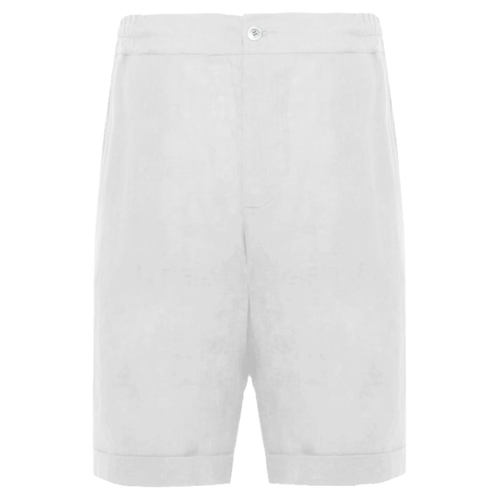 Alpha Studio Linen Bermuda Lino Navetta White