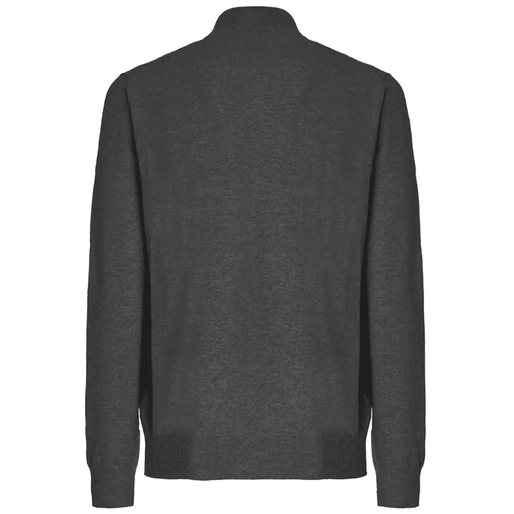 Malo Wool Cardigan Zip Antracite — view 2