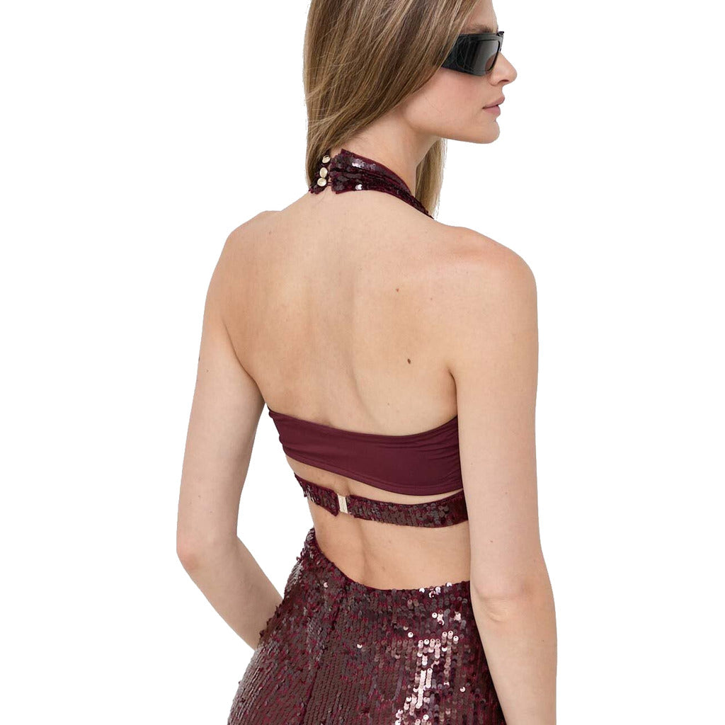 Patrizia Pepe Tuta Paillettes Bordeaux Burgundy — view 3