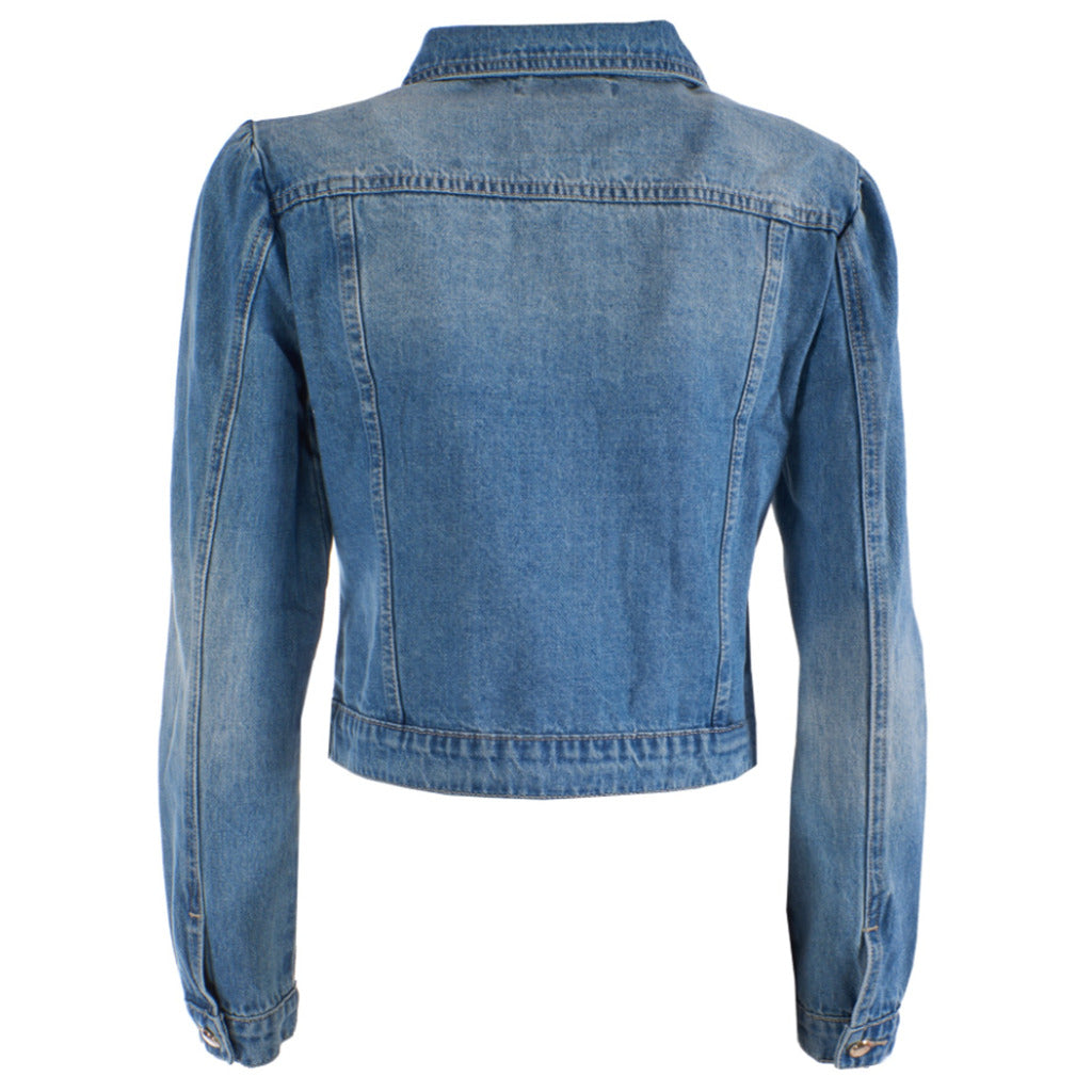 Yes Zee short jacket in slightly faded blue cotton denim