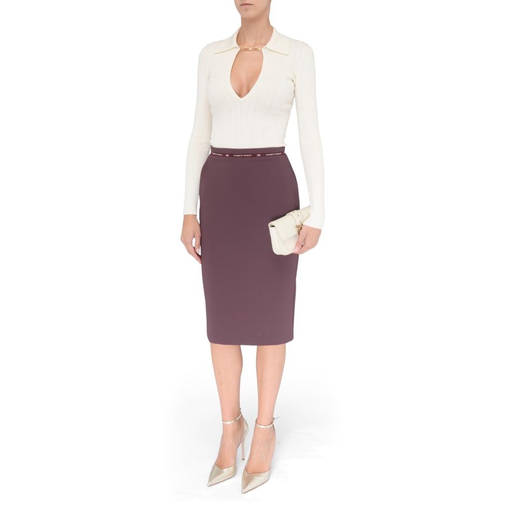 Elisabetta Franchi Skirt Spacco Brown