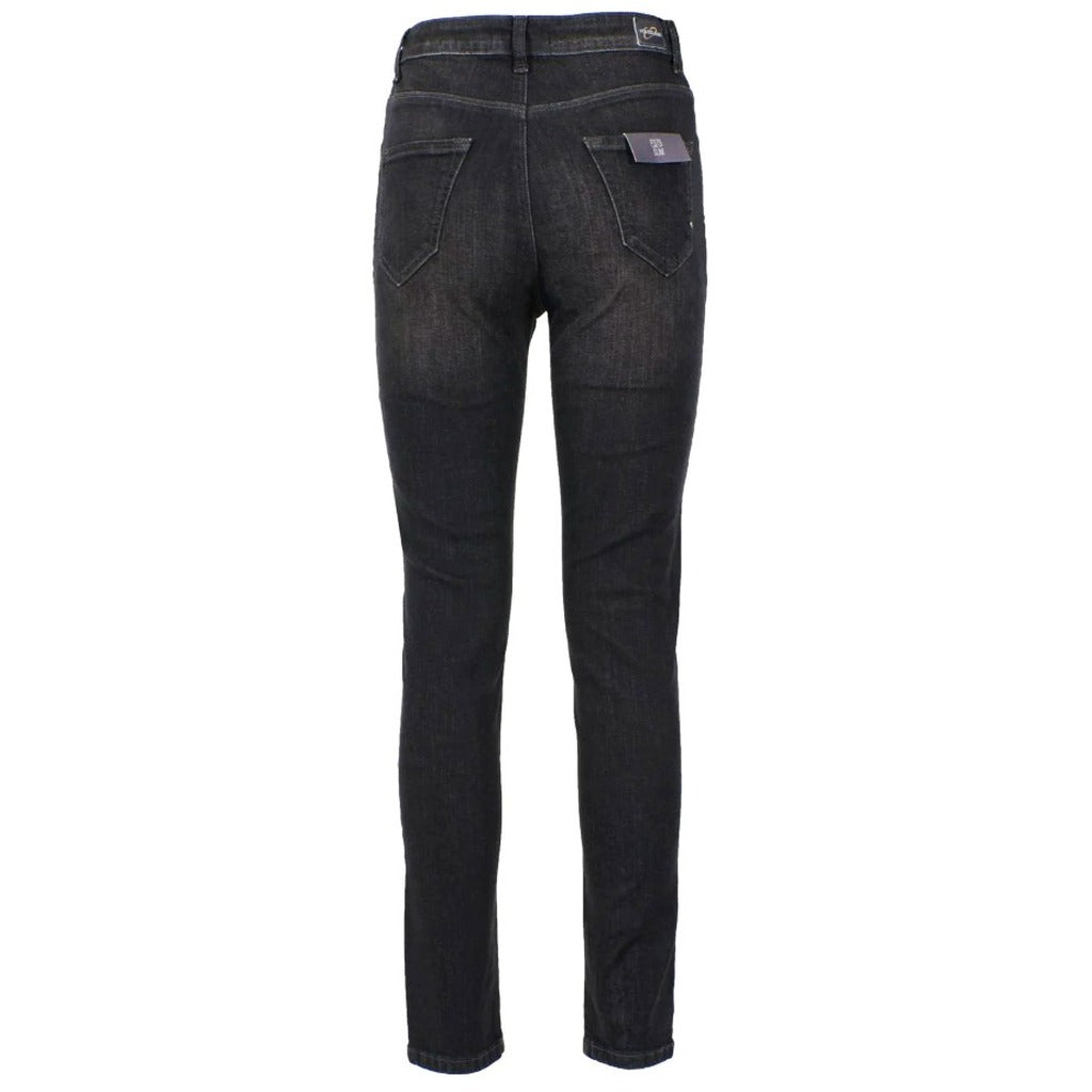 Yes Zee Cotton Black Slim Fit Jeans In Slightly Stretch — view 2