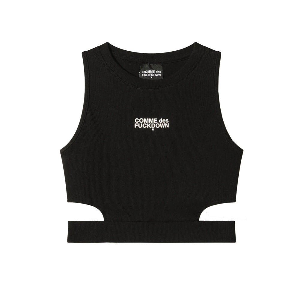 Comme Des Fuckdown Top In Costina Black