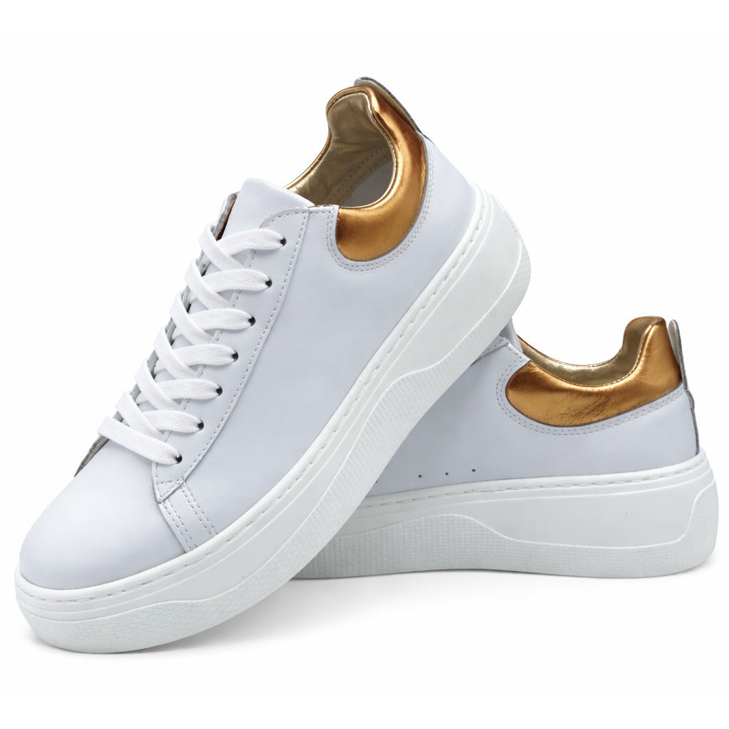 Patrizia Pepe Calfskin Sneakers Pelle Bianche White — view 3