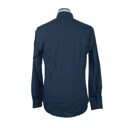 100% Milano Cotton Shirt Blue — view 2