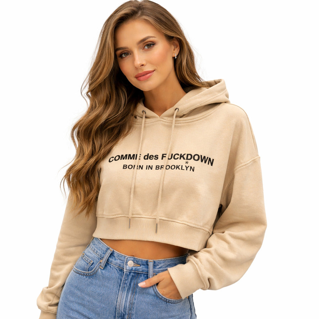 Comme Des Fuckdown Sweatshirt Hooded Brown