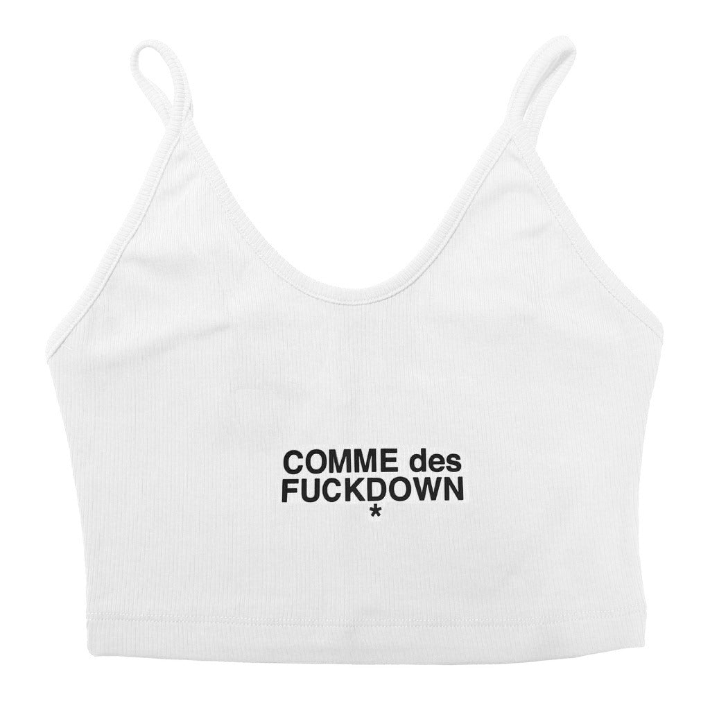 Comme Des Fuckdown Cotton Top Crop In Costina