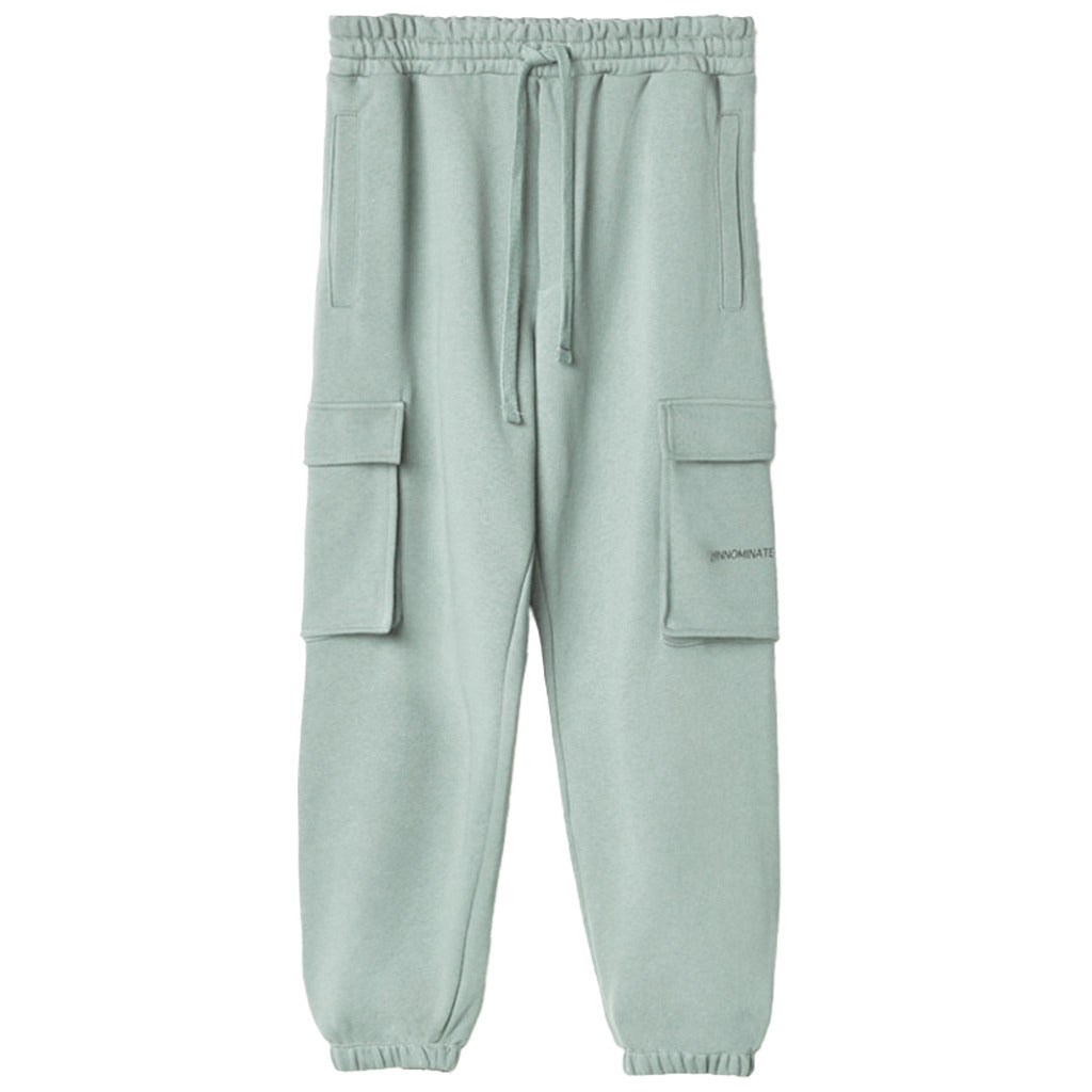 Hinnominate Cotton Trousers Cargo Grigi