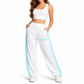 Comme Des Fuckdown Pantalone In Triacetato Con Bande White