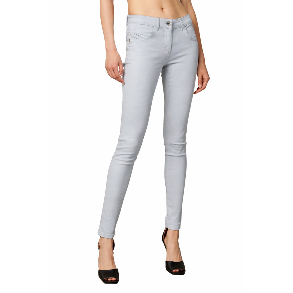 Patrizia Pepe Cotton Trousers Skinny Grigi