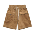 Comme Des Fuckdown Stretch Cotton Velvet Shorts With Two Front