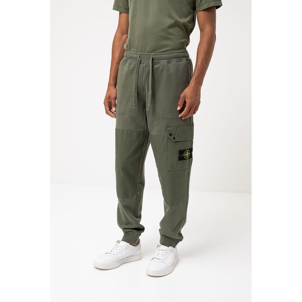 Stone Island Cotton Trousers Green