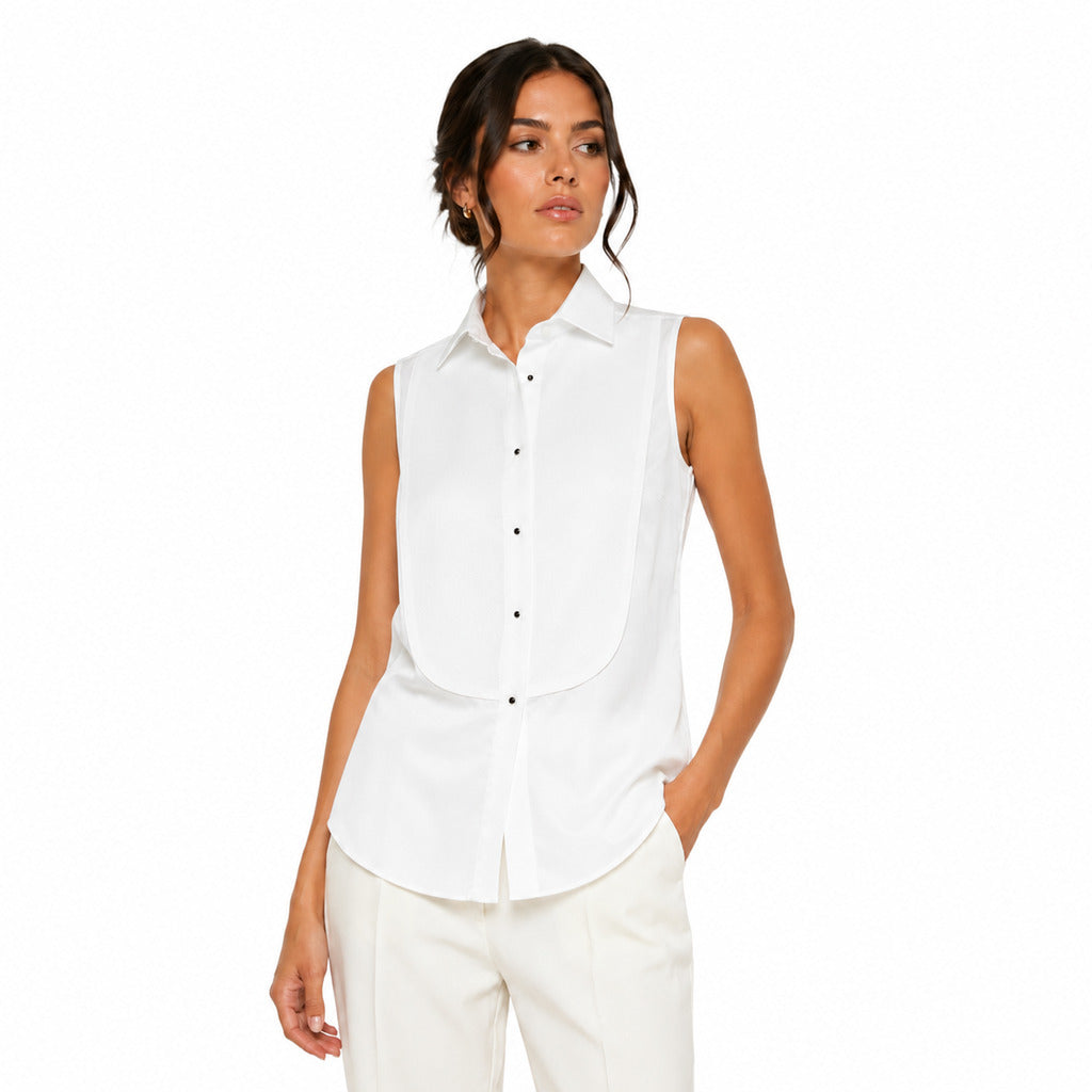 Dolce & Gabbana Cotton Shirt Smoking Smanicata White