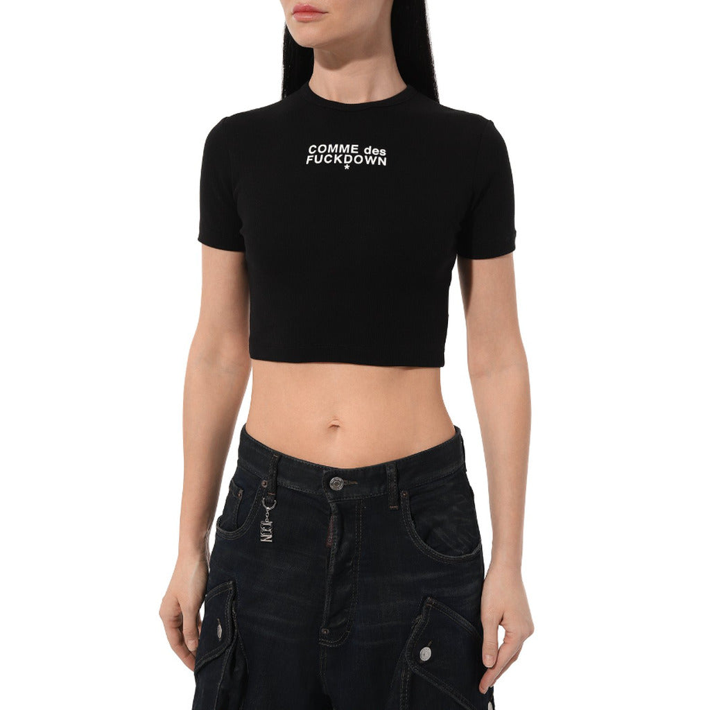 Comme des Fuckdown Cotton T-Shirt Black