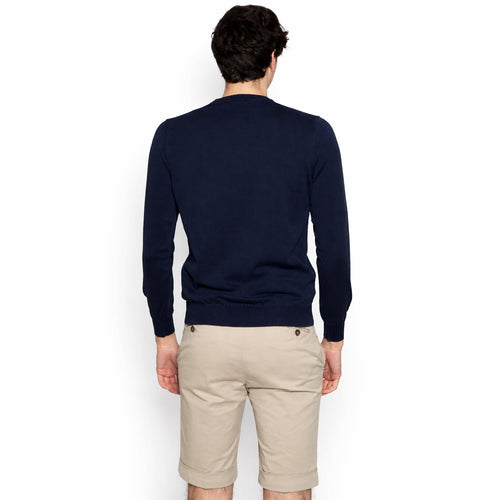 Alpha Studio Cotton Sweater Midnight Blue — view 2