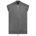 Alpha Studio Cotton Vest Zip Grey Gray