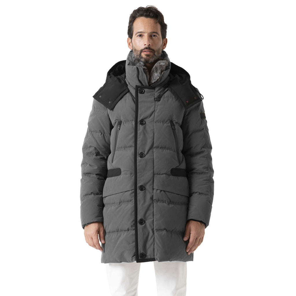 Peuterey fur Polyester Jacket Grey