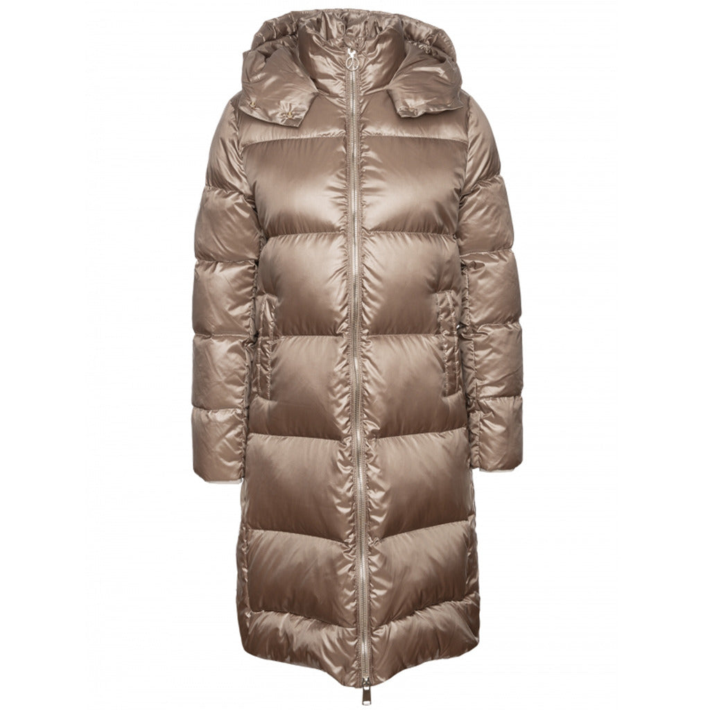 People Of Shibuya Long Quilted Down Jacket In Ultralight Technical Gold