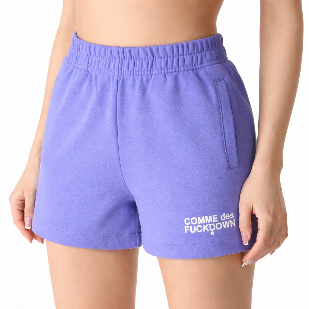 Comme des Fuckdown Cotton Shorts Violet