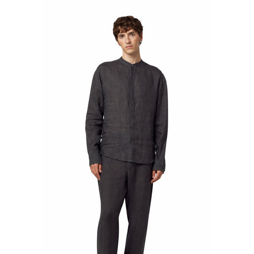 Alpha Studio Shirt Navetta Linen Grey