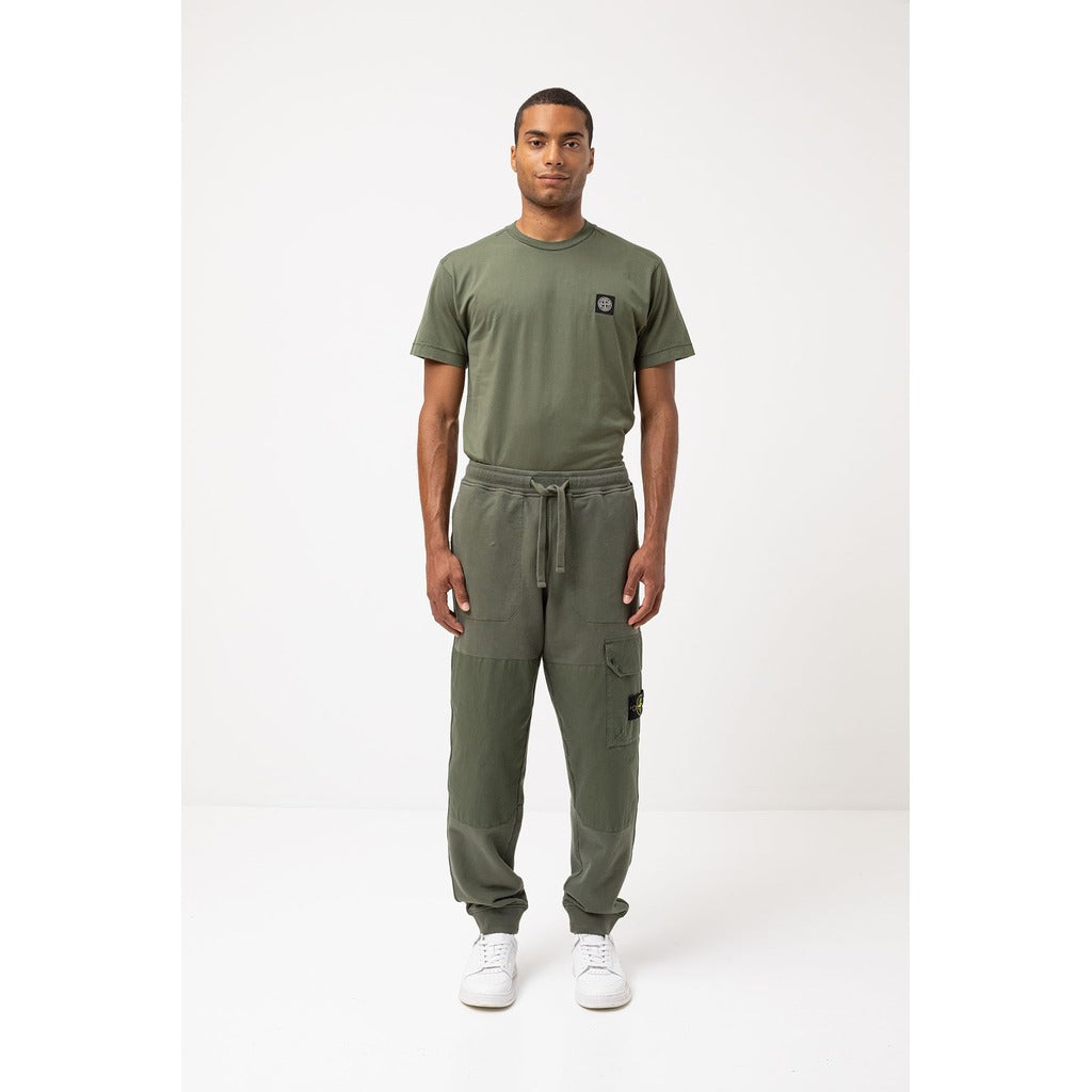 Stone Island Cotton Trousers Green — view 2