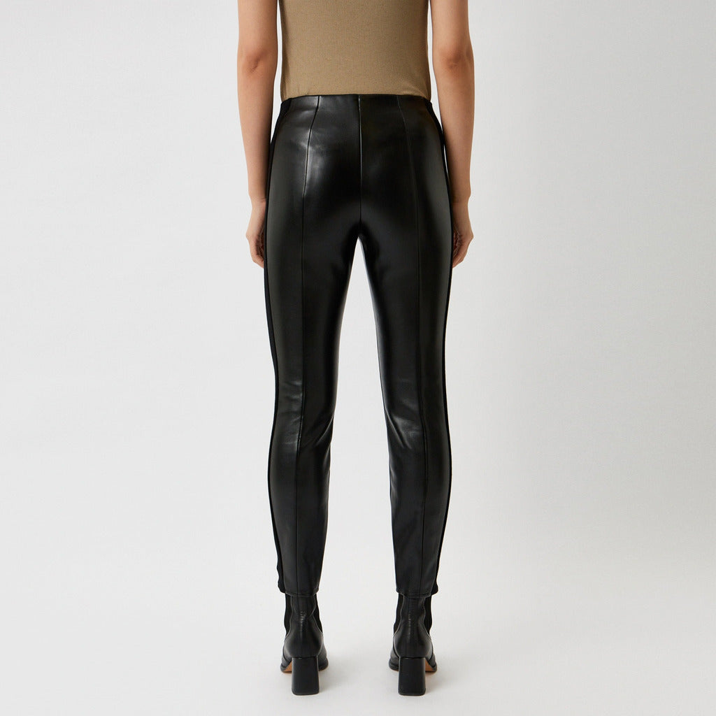 Patrizia Pepe Leather Leggings Black — view 4