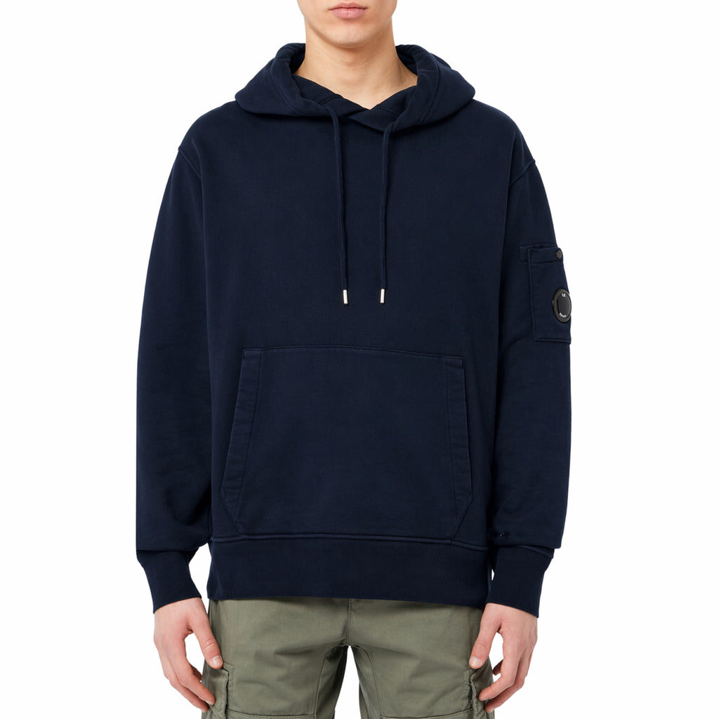 C.P. Company Cotton Sweatshirt Diagonal Goggles Blue