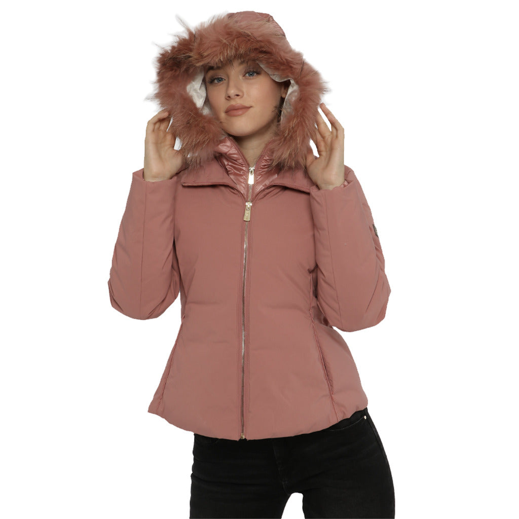 Yes Zee Fur Down Jacket Corto Pink