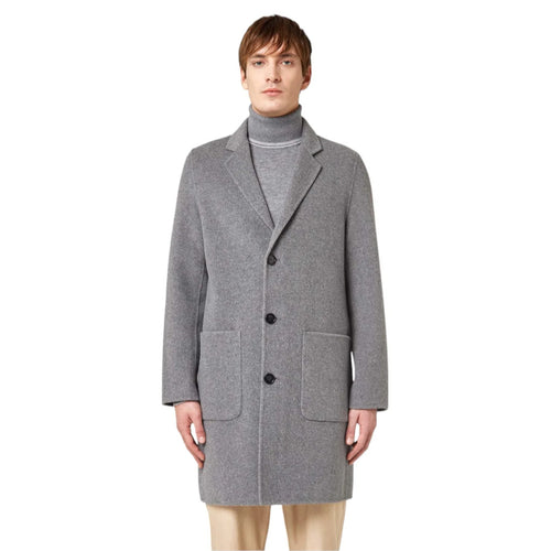 Alpha Studio Medium Gray Colored Coat 100% Wool, Button — view 2