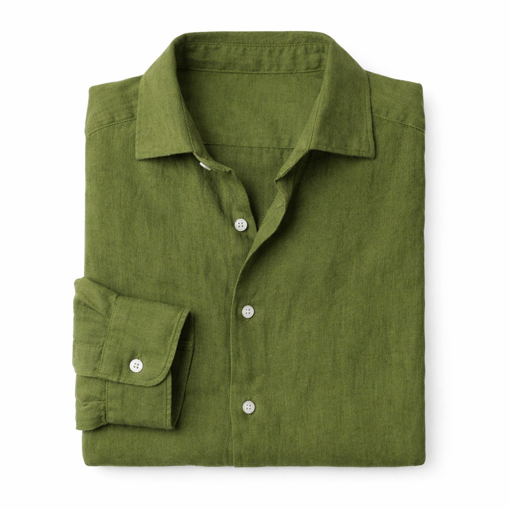 Mc2 Saint Barth Linen Shirt Green — view 3