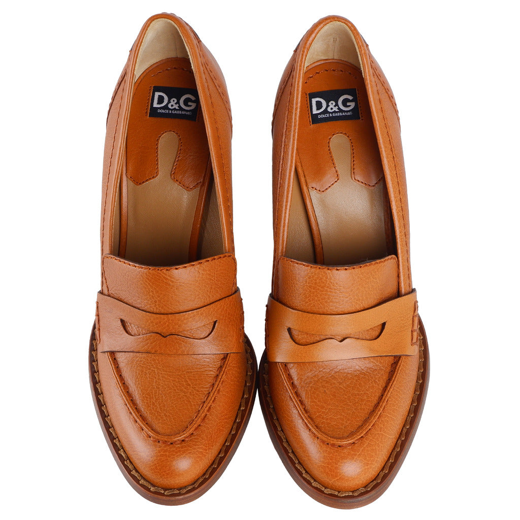 D&G Leather Heels Camel — view 4