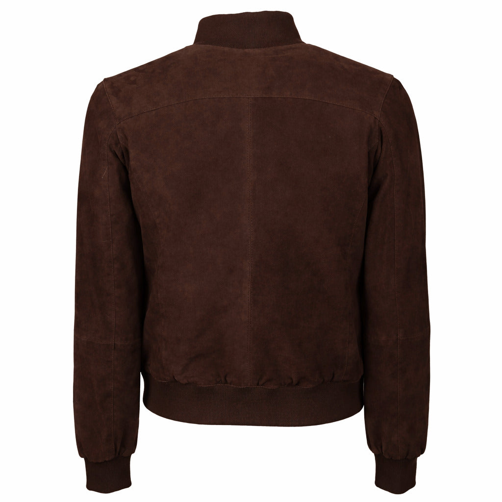 Emilio Romanelli Leather Jacket Dark Brown — view 2