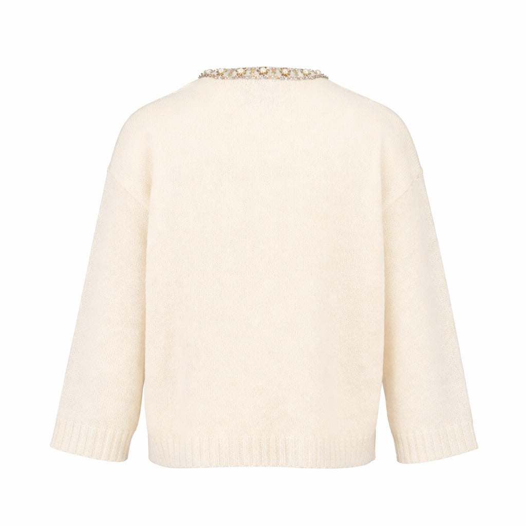 Valentino Garavani Wool Sweater Cream White — view 2